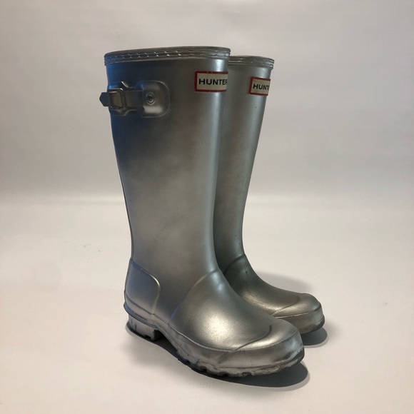 hunter metallic rain boots